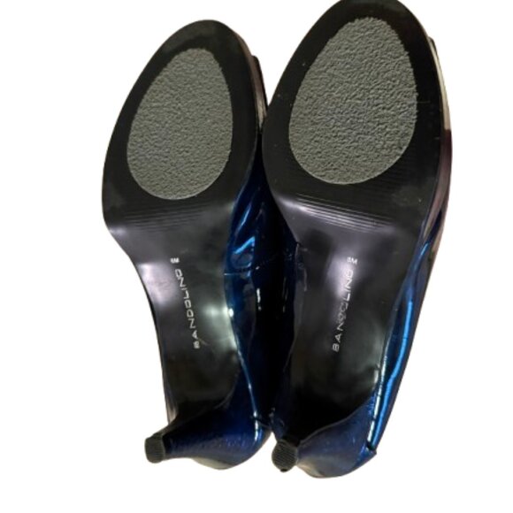 Bandolino Navy Patent Peep Toe Heels - 8 - Picture 3 of 4